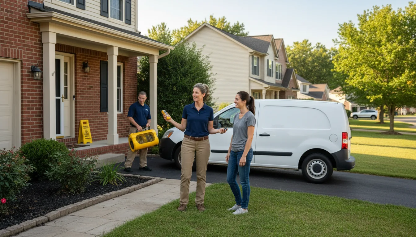 Residential water damage restoration in Washington, OK